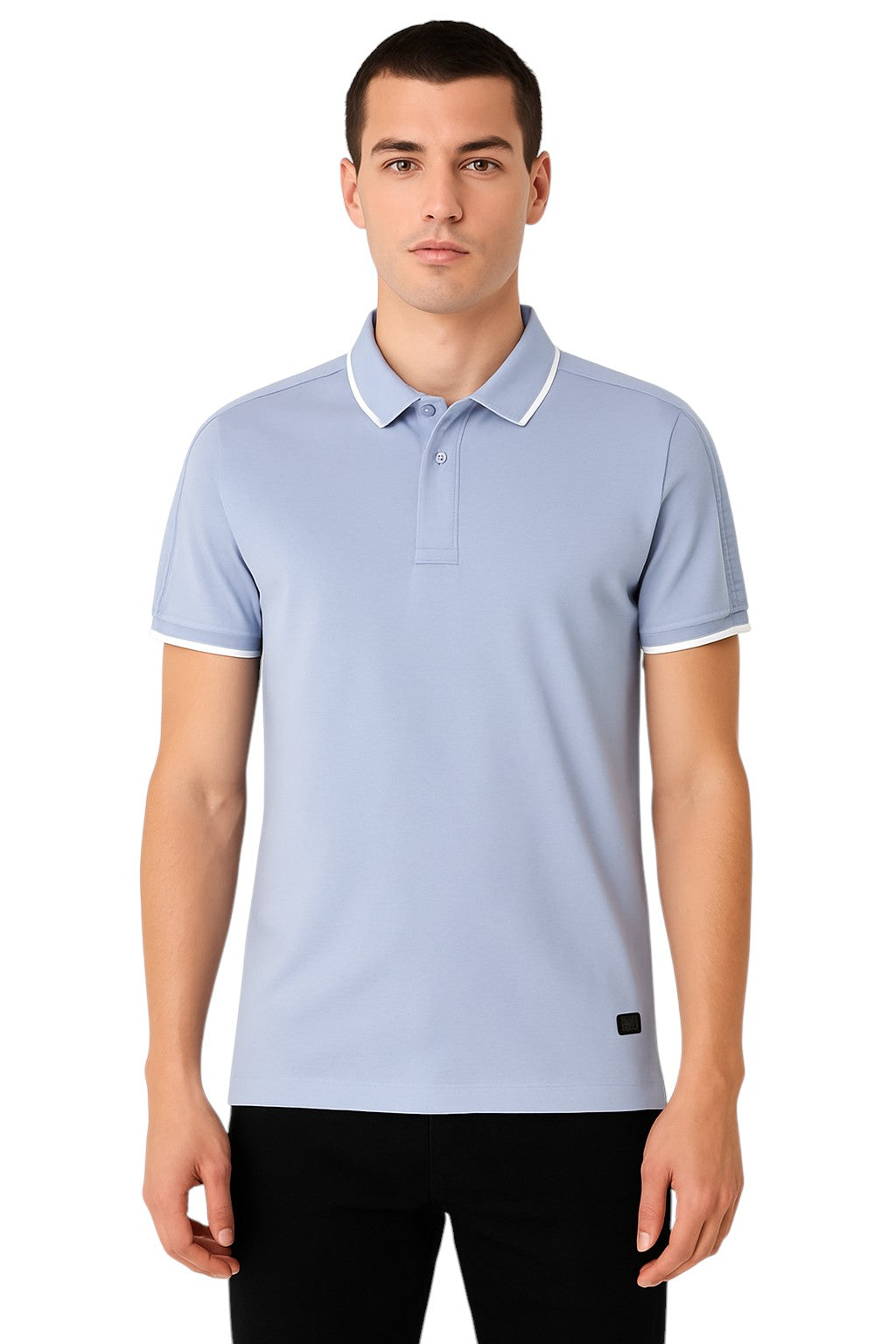 Polo liseré manches courtes