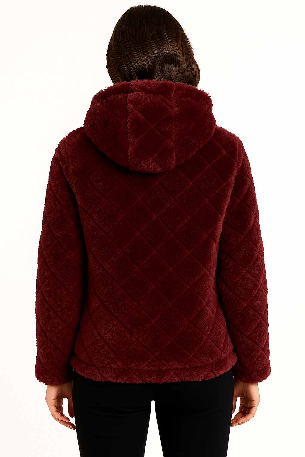 Gilet polaire femme à capuche