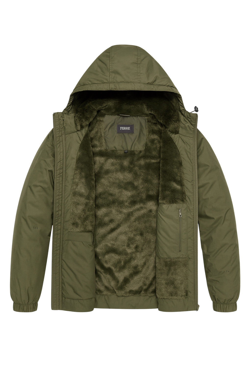 Blouson Homme à Capuche Doublé Polaire