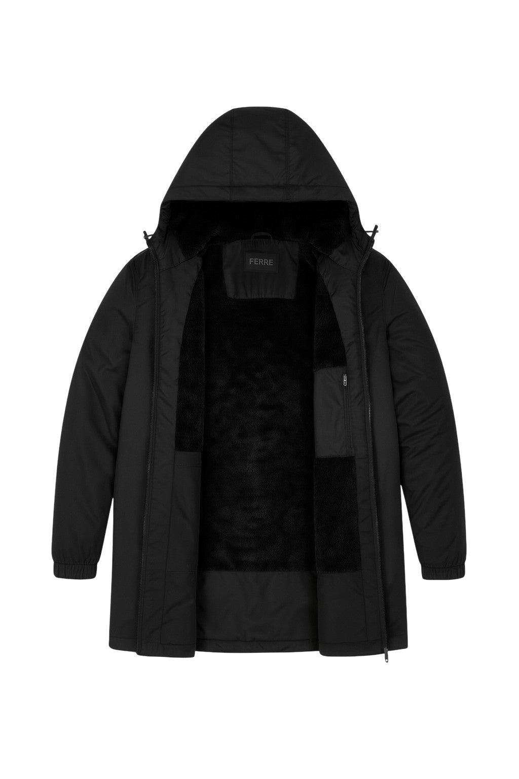 Manteau Long Femme à Capuche Doublé Polaire