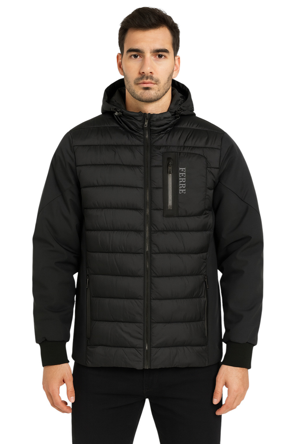 Blouson Homme Matelassé à Capuche