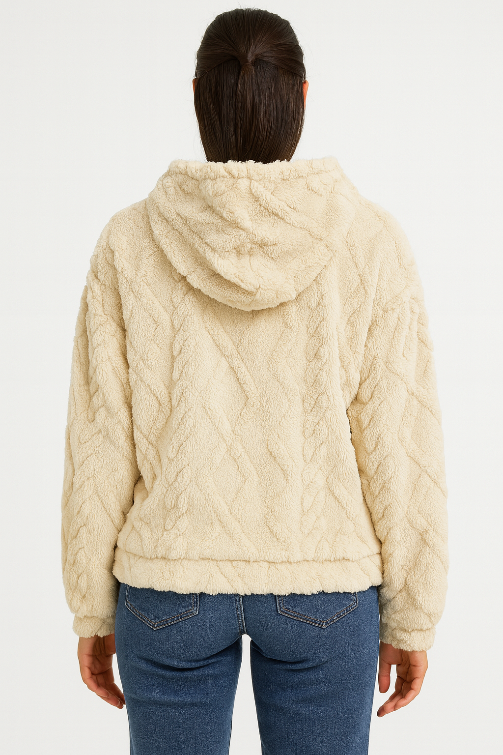 Sweat femme à capuche polaire