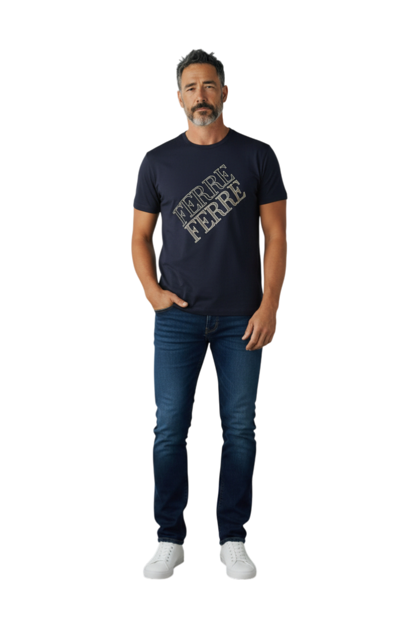 T-Shirt Alfonso Homme – Vintage Indigo