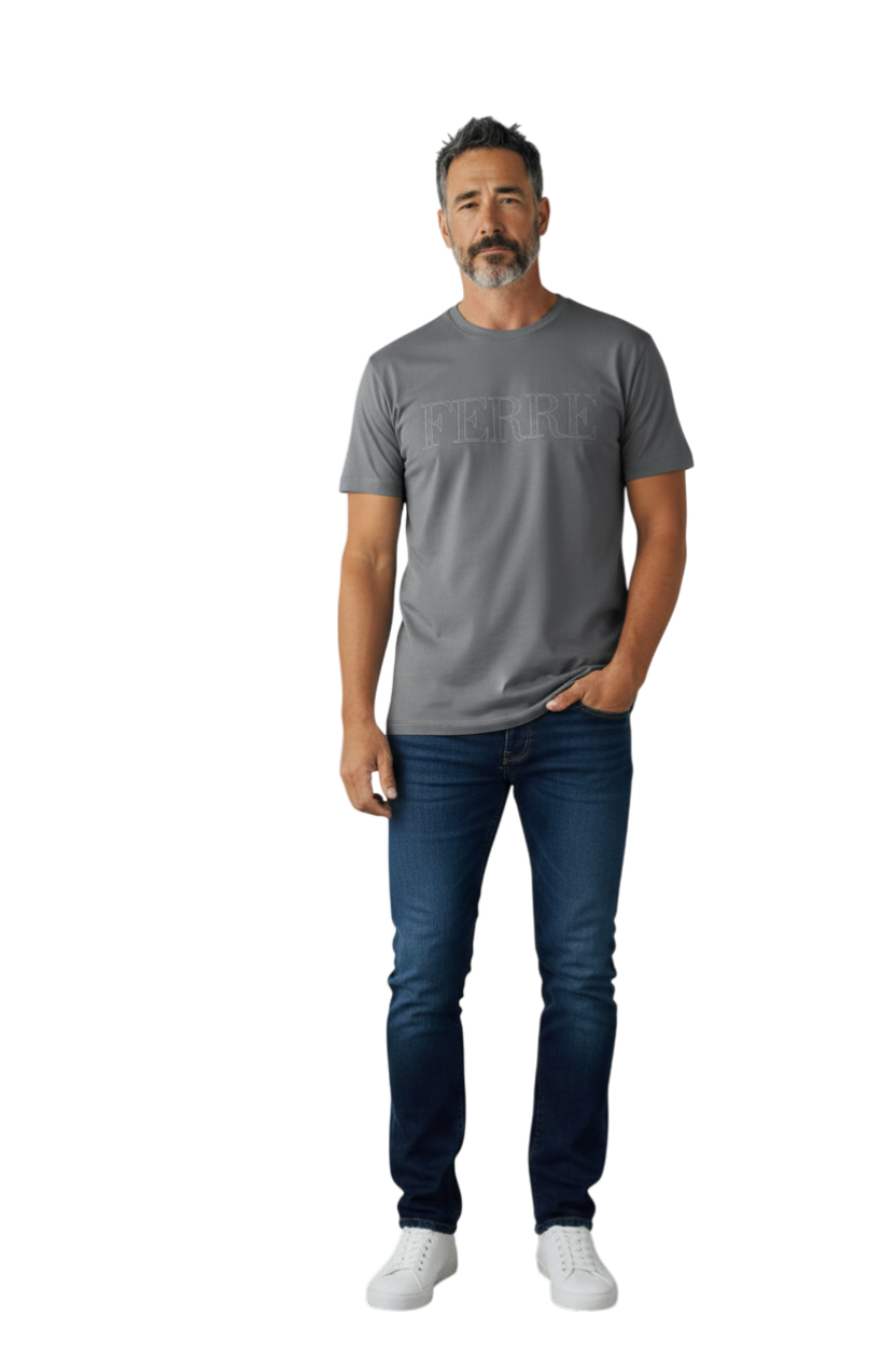 T-Shirt Basilio Homme – Vintage Indigo