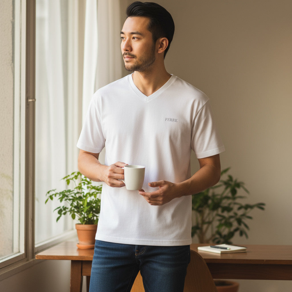 T-shirt Oversize col V